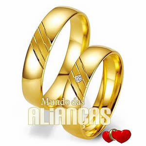 Alianças de ouro para noivado ou casamento